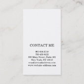 Faux Gold Black and White Stripes Vertical Visitenkarte (Rückseite)