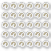 Faux Gold Chicken Wedding Place Cards Meal Choice Aufkleber (Vorderseite)