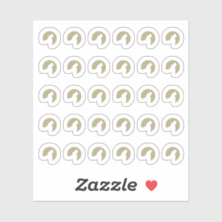 Faux Gold Chicken Wedding Place Cards Meal Choice Aufkleber