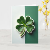 Faux Gold Clover Good Luck Card Karte (Gelbe Blume)