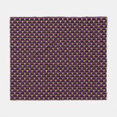 Faux Gold Crowns Purple Black Stripes Mardi Gras Fleecedecke (Vorderseite (Horizontal))
