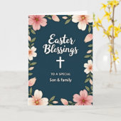 Faux Gold Easter Blessings Card Karte (Gelbe Blume)