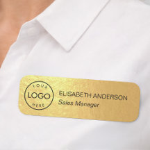 Faux Gold Elegante Geschäftsetikette mit individue