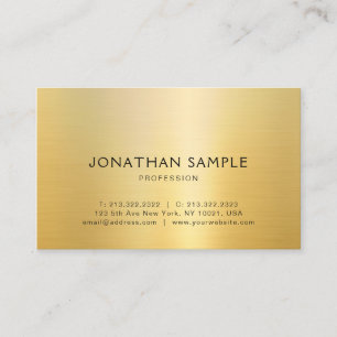Faux Gold Elegantes Design Modernes Template Trend Visitenkarte