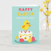 Faux Gold First Easter Card Karte (Gelbe Blume)