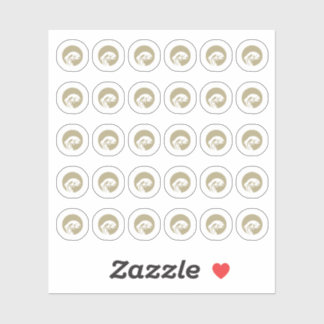Faux Gold Fish Wedding Place Cards Meal Choice Aufkleber