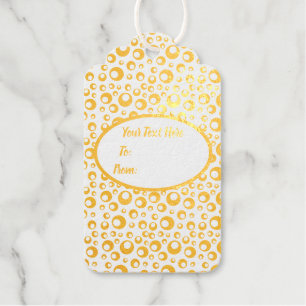 Faux Gold Foil Abstract Pattern Various Circles Geschenkanhänger