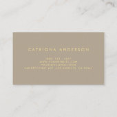 Faux Gold Foil Confetti Dots Modern Business Card Visitenkarte (Rückseite)