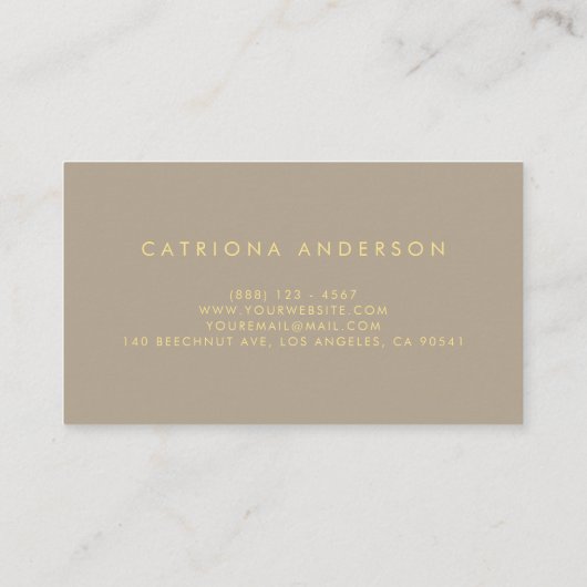 Faux Gold Foil Confetti Dots Modern Business Card Visitenkarte (Rückseite)