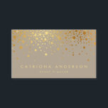 Faux Gold Foil Confetti Dots Modern Business Card Visitenkarte<br><div class="desc">Gold Foil Confetti Dots Modern Business Card</div>