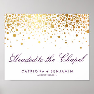 Faux Gold Foil Wedding Poster   Custom Listing