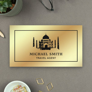 Faux Gold Folie Taj Mahal Reiseveranstalter Visitenkarte