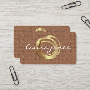 Faux-Gold-gemalter Kreis-Designer Visitenkarte