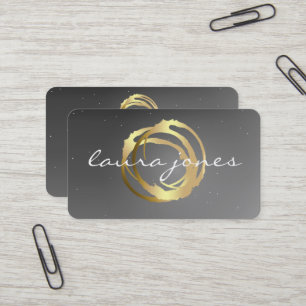 Faux-Gold-gemalter Kreis-Designer Visitenkarte