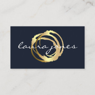 Faux-Gold-gemalter Kreis-Designer Visitenkarte