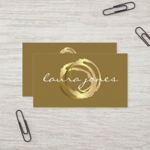 Faux-Gold-gemalter Kreis-Designer Visitenkarte