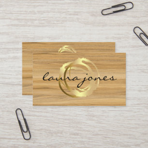 Faux-Gold-gemalter Kreis-Designer Visitenkarte