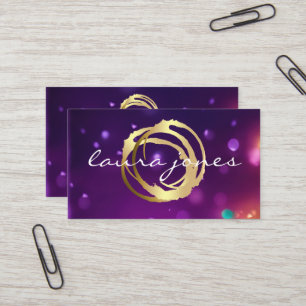 Faux-Gold-gemalter Kreis-Designer Visitenkarte