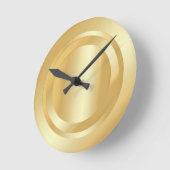 Faux Gold Glamorous Trendy Elegant Template Runde Wanduhr (Winkel)