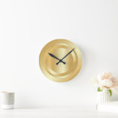 Faux Gold Glamorous Trendy Elegant Template Runde Wanduhr (Zuhause)