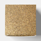 Faux Gold Glitter Baptism with Cross Personalized Geschenkschachtel (Oben)