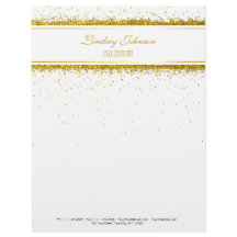Faux Gold Glitter Konfetti Designer - Briefkopf