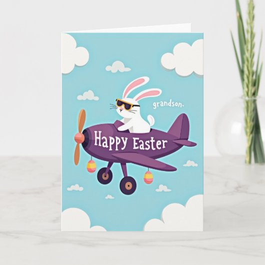 Faux Gold Grandson Easter Card Karte (Vorderseite)