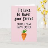 Faux Gold Happy Easter Carrot Card Karte (Gelbe Blume)