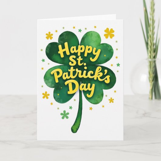 Faux Gold Happy St Patricks Day Card Karte (Vorderseite)