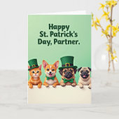 Faux Gold Holiday Pets Card Karte (Gelbe Blume)