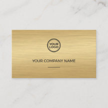 Faux Gold Individuelles Logo Visitenkarte