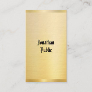 Faux Gold Klassische Schriftart Vintage Vorlage El Visitenkarte