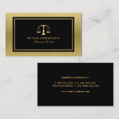 Faux Gold Lawyer Attorney Business Card Visitenkarte (Vorne/Hinten)