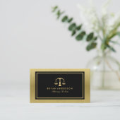 Faux Gold Lawyer Attorney Business Card Visitenkarte (Stehend Vorderseite)