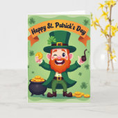 Faux Gold Leprechaun St Patricks Card Karte (Gelbe Blume)