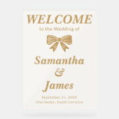 Faux Gold Luxe Welcome for Formal Venues Acrylschild (Vorderseite)