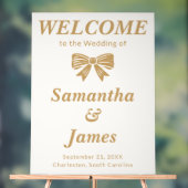 Faux Gold Luxe Welcome for Formal Venues Acrylschild (Neutral)