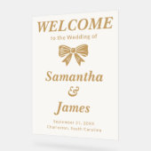 Faux Gold Luxe Welcome for Formal Venues Acrylschild (Winkel)