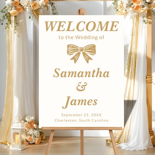 Faux Gold Luxe Welcome for Formal Venues Acrylschild