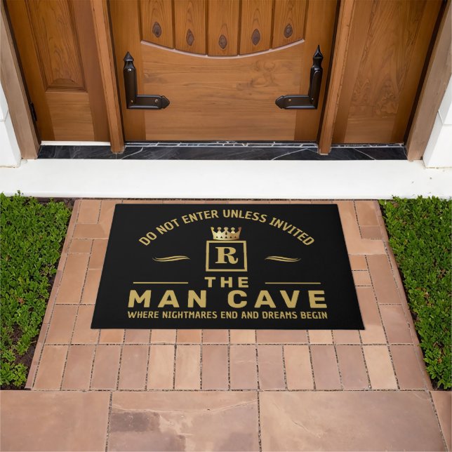 FAUX GOLD Man Cave Fußmatte (Außenbereich)