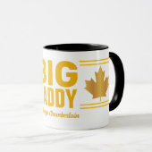 Faux Gold Maple Leaf Big Daddy auf WEISS Tasse (VorderseiteRechts)