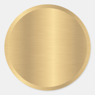 Faux Gold Metallisch Aussehende Leere Elegante Vor Runder Aufkleber