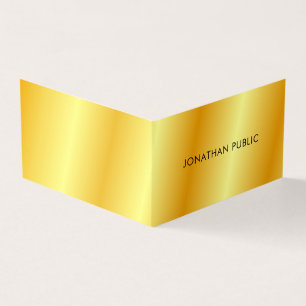 Faux Gold Metallisch Aussehende Vorlage Modern Ele Visitenkarten