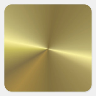 Faux-Gold-Metalloptik-Leer-Vorlage-Trendy Quadratischer Aufkleber
