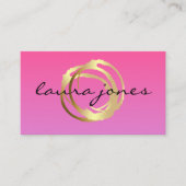 Faux Gold Painted Circle Designer Business Card Visitenkarte (Vorderseite)