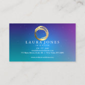 Faux Gold Painted Circle Designer Visitenkarte (Rückseite)