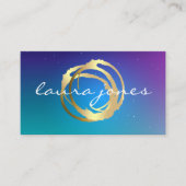 Faux Gold Painted Circle Designer Visitenkarte (Vorderseite)