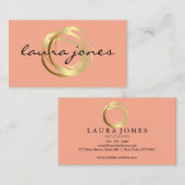 Faux Gold Painted Circle Designer Visitenkarte (Vorne/Hinten)