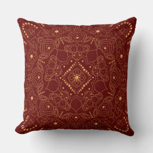 Faux-Gold-Perlen-Mandala-Druck Kissen