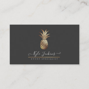 FAUX GOLD PINEAPPLES DIY-HINTERGRUND VISITENKARTE